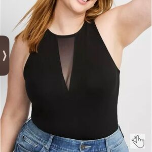 Torrid Black Mesh Insert Top